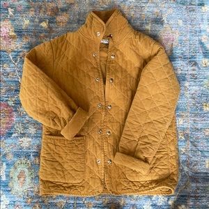 utility canvas quilted snap jacket